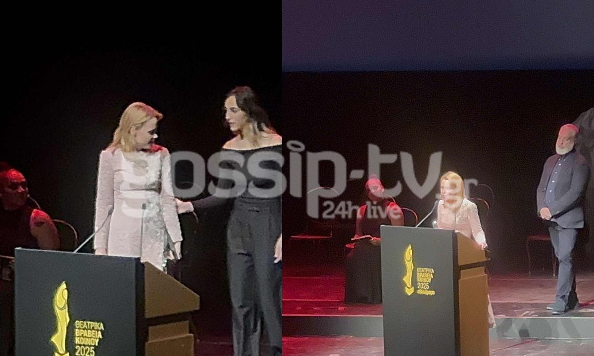 Θεατρικά Βραβεία Κοινού:Τα δάκρυα της Παπαληγούρα για τον πατέρα της που δίνει μάχη με την υγεία του
