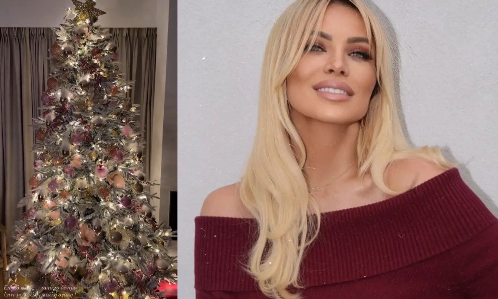 «Ειδικά φέτος έγινε με...»: Η Καινούργιου στόλισε το πιο εντυπωσιακό χριστουγεννιάτικο δέντρο