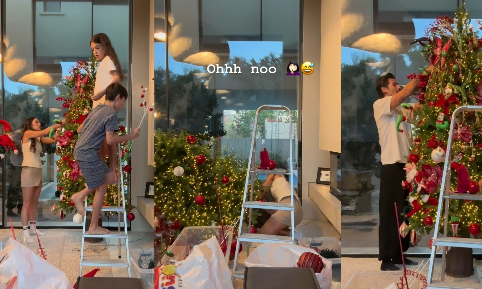 Γιώργος Καράβας: Το «ατύχημα» κατά τον στολισμό του χριστουγεννιάτικου δέντρου-To βίντεο της Ψαρρού