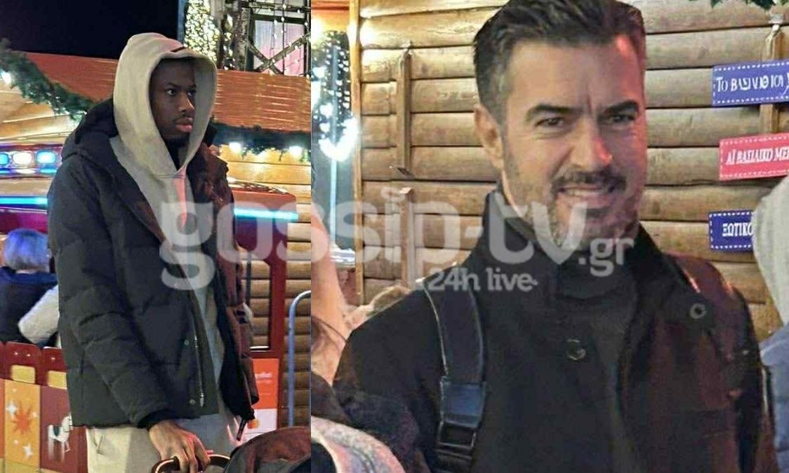 Βόλτες στη χριστουγεννιάτικη Αθήνα: Ο Κώστας Αντετοκούνμπο με την κόρη του και ο Τσιμιτσέλης