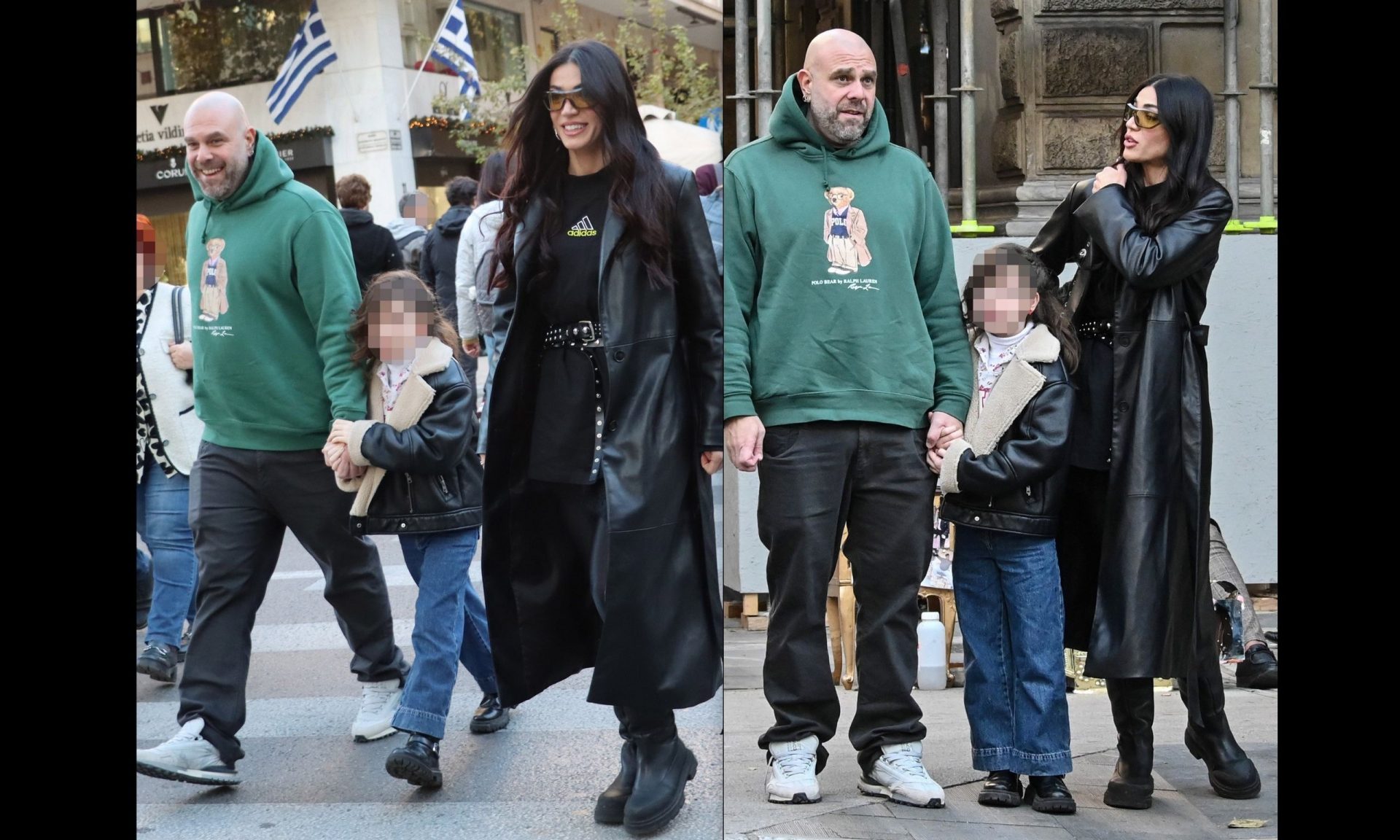 Μιχάλης Κουινέλης - Ήβη Αδάμου: Βόλτα με την fashionista κόρη τους στο κέντρο της Αθήνας