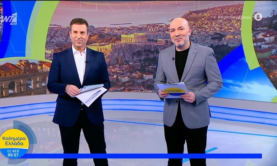 Παναγιώτης Στάθης: Υποδέχτηκε το νέο του συμπαρουσιαστή Στέφανο Σίσκο μετά την απομάκρυνση Λιβαθυνού