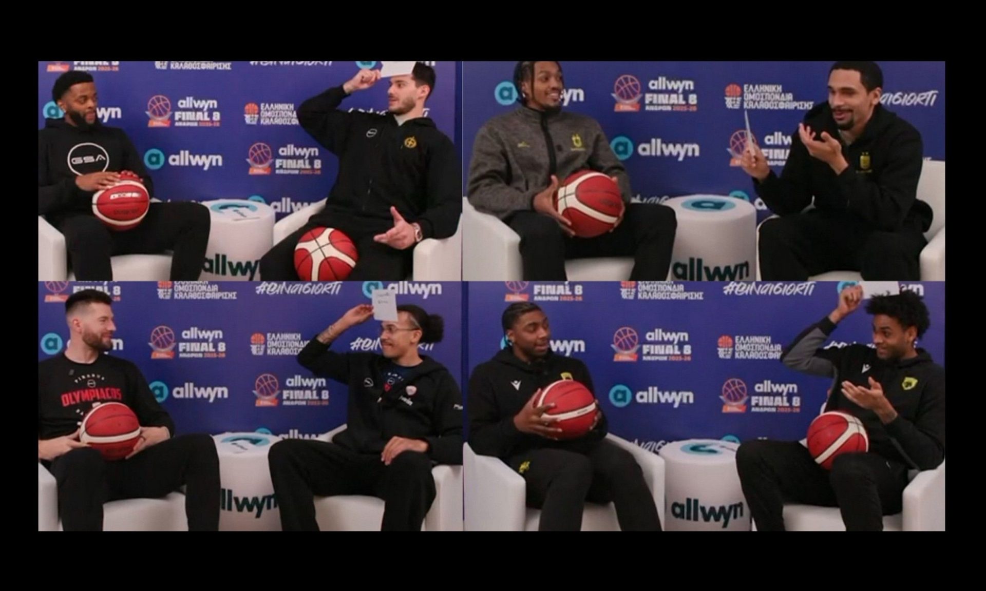 Προθέρμανση με κρητικό challenge για τους παίκτες του Allwyn Final 8 (vid.)