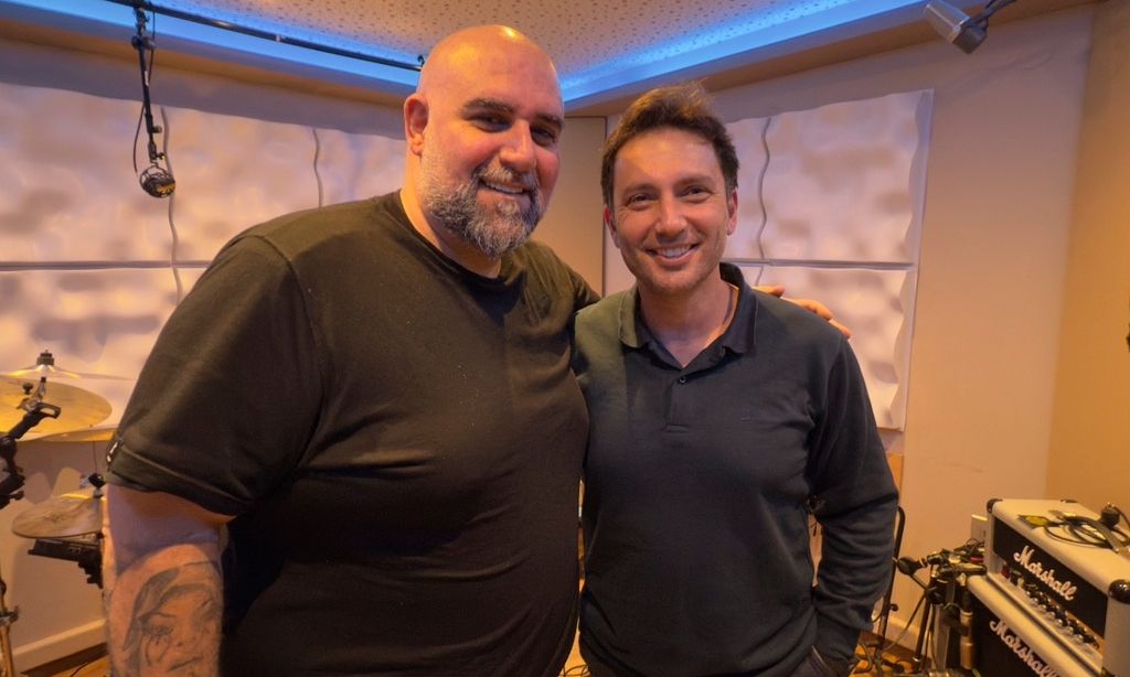 Δημήτρης Κανέλλος: Στο στούντιο ηχογράφησης με τον Λευτέρη Κιντάτο