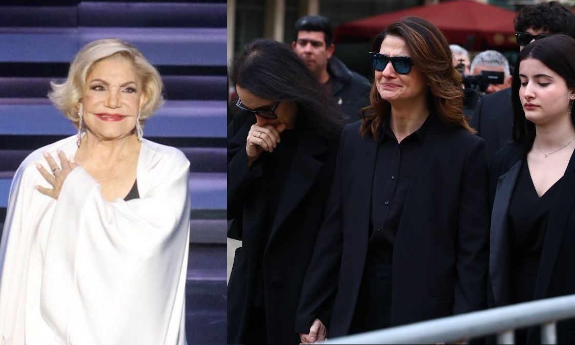 Κηδεία Μαρινέλλας: Έφτασε στη Μητρόπολη η σορός της - Ράκος η κόρη και τα εγγόνια της