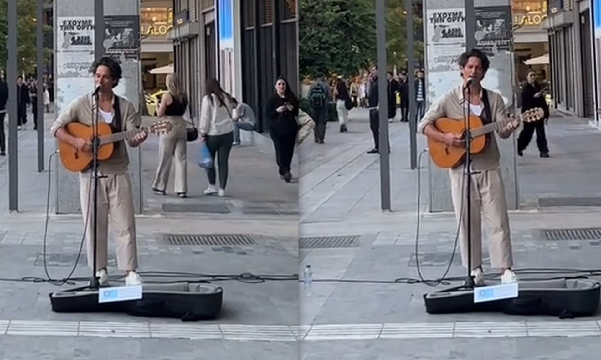 Ο Πάνος Βλάχος έκανε... σκηνή την Ερμού & έγινε καλλιτέχνης του δρόμου! Σάστισαν οι περαστικοί