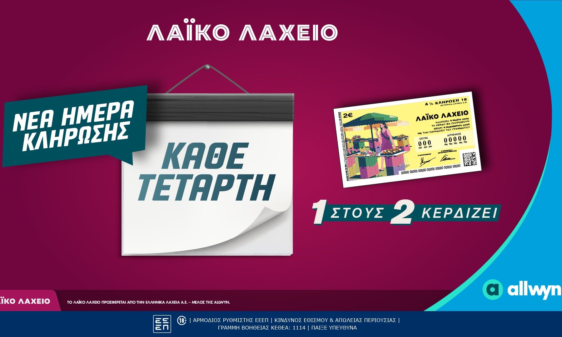 Λαϊκό Λαχείο: Αλλάζει η ημέρα των κληρώσεων