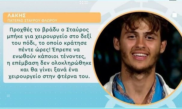 Συγκινεί ο πατέρας του Σταύρου: «Ζήτησε την κούπα του Survivor, θέλει να την κρατήσει στα χέρια του»