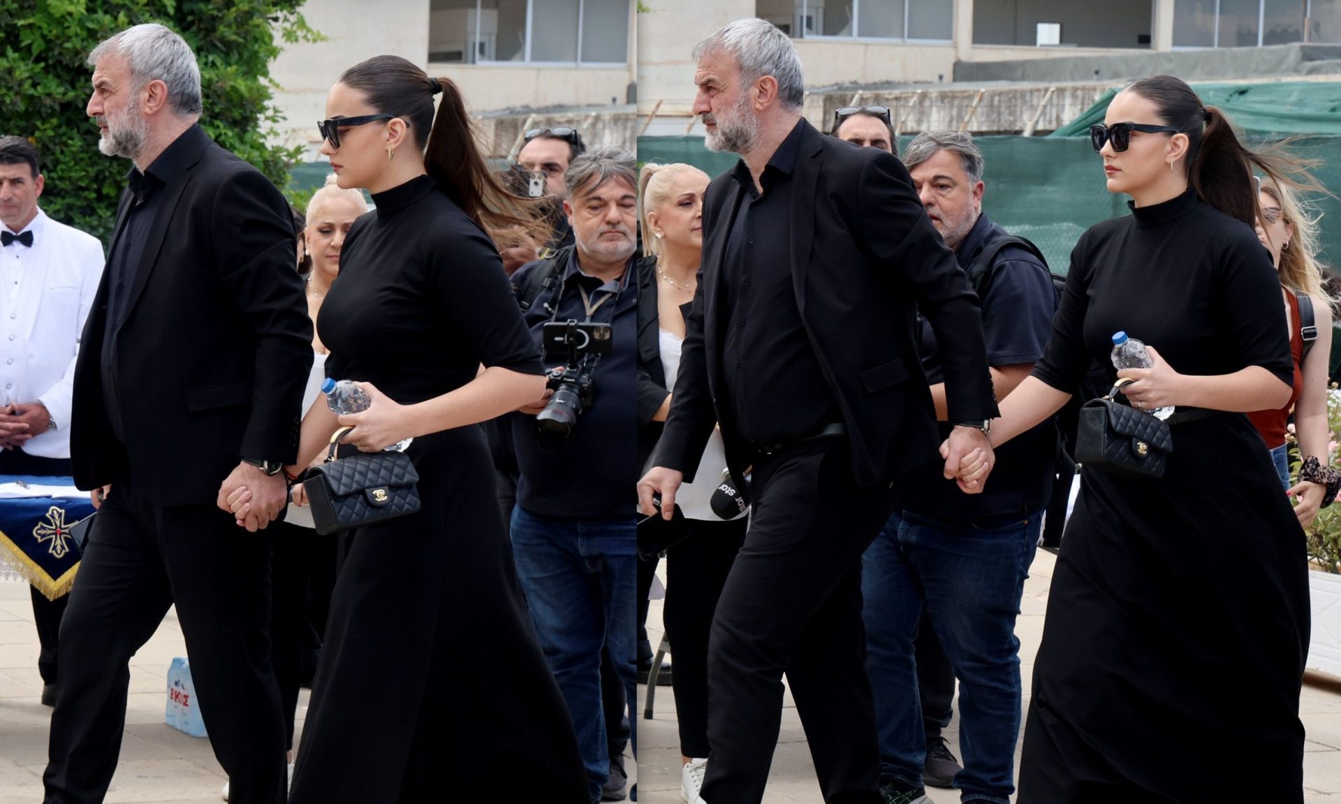 Κηδεία Μαστροκώστα: Αμίλητη και καταρρακωμένη η κόρη της, Βικτώρια - Χέρι χέρι με τον πατέρα της