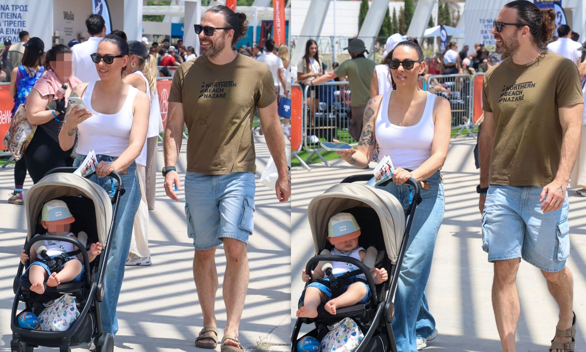 Τρυφερές οικογενειακές στιγμές για την Ευρυδίκη Βαλαβάνη και τον Γρηγόρη Μόργκαν στο ΟΑΚΑ