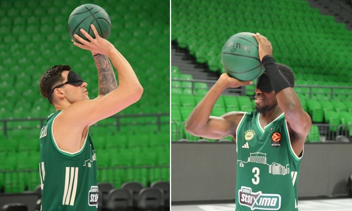 Blindfold Shooting Challenge: Μήτογλου και Φρανσίσκο σουτάρουν χωρίς να βλέπουν το καλάθι