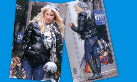 Ελένη Μενεγάκη: Χριστουγεννιάτικα ψώνια στο χιόνι