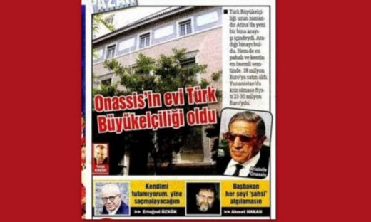 Ηürriyet: Σπίτι του Ωνάση αγόρασε η τουρκική πρεσβεία