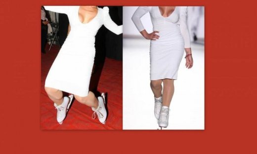 Ποια περπάτησε στην πασαρέλα με παγοπέδιλα; (φωτό)