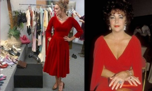 H Lindsay Lohan δοκιμάζει ρούχα της Elizabeth Taylor (φωτό)