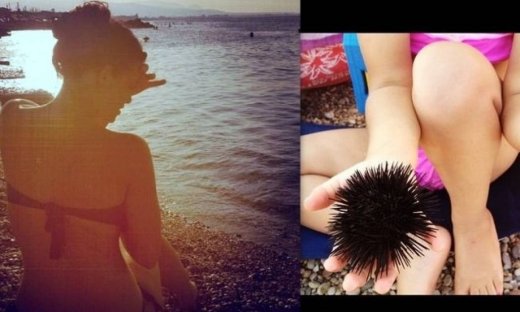 Γνωστή ηθοποιός κάνει βουτιές και βγάζει αχινούς! (φωτό)