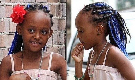 Τα μπλε κοτσιδάκια της Zahara Jolie Pitt