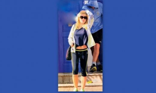 Ελένη Μενεγάκη: Στο γυμναστήριο με τον Ματέο