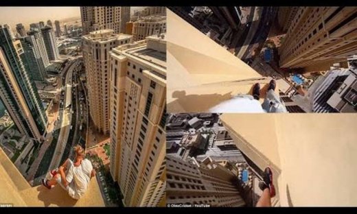 Κάνει τη βόλτα του στον 43ο όροφο χωρίς προστατευτικό δίχτυ (video)