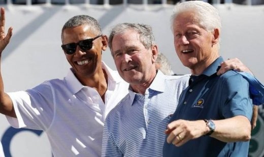 Τρεις πλανητάρχες μαζί: Πού εμφανίστηκαν Ομπάμα, Μπους και Κλίντον