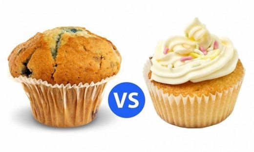 Η διαφορά μεταξύ muffins και cupcakes