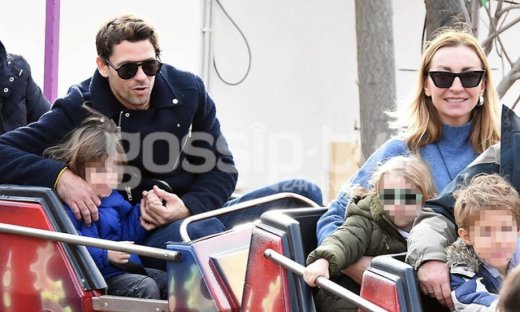 Ρούλα Ρέβη - Αποστόλης Τότσικας: Με τα παιδιά τους στα λούνα παρκ