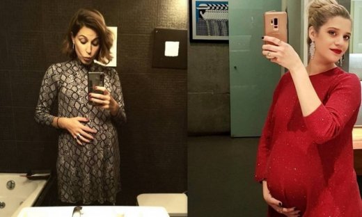 Ποια είναι πιο όμορφη; Οι εγκυμονούσες Θεωνά-Παπουτσάκη ποζάρουν με τις φουσκωμένες κοιλίτσες τους!