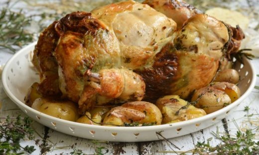 Κοτόπουλο γεμιστό με τυριά