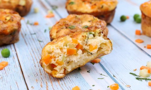 Mini αλμυρά muffins με λαχανικά δια χειρός Τσούλη