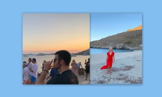 H Ελένη Μενεγάκη στην Άνδρο και ο γιος της, Άγγελος στην Πάρο (Photos) 