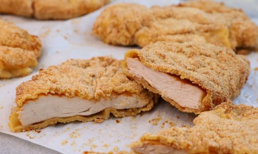 Σνίτσελ κοτόπουλο στο φούρνο από τον Γιώργο Τσούλη 