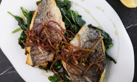 Ψητή τσιπούρα με βλήτα από τον Γιώργο Τσούλη 