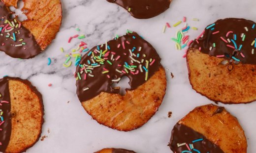 Καραμελωμένα μήλα με σοκολάτα