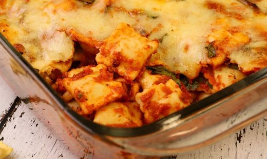 Ραβιόλι με σπανάκι στο φούρνο