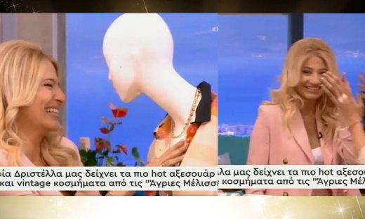 Θα λιώσετε στο γέλιο: Η Φαίη Σκορδά κουτούλησε σε κούκλα στο πλατό της εκπομπής! (video)