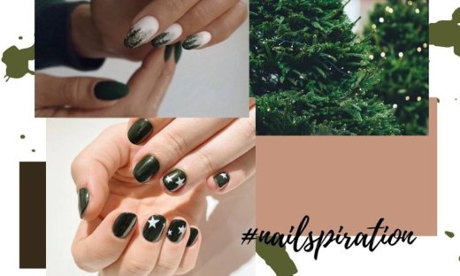 Το σκούρο πράσινο είναι τάση αλλά και γιορτινό γι᾽αυτό δες 10 τέλεια #DarkGreen nail art