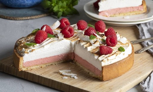 Τάρτα με κρέμα λάιμ και raspberries από τον Άκη Πετρετζίκη!