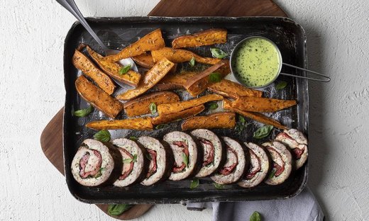 Ψαρονέφρι γεμιστό με μους κοτόπουλου και σπανάκι από τον Άκη Πετρετζίκη!