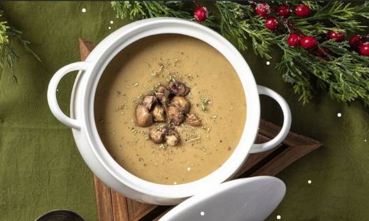 Βελουτέ σούπα κάστανο από τον Άκη Πετρετζίκη