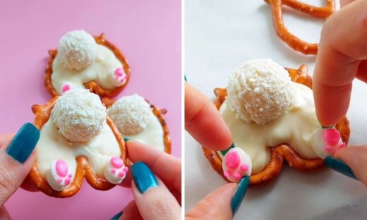 Συνταγή για κουνελάκια με pretzel και λευκή σοκολάτα