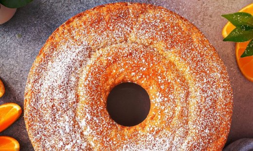 Κλασικό αγαπημένο κέικ πορτοκάλι χωρίς βούτυρο ή γάλα