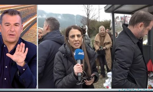 Τέμπη: Λιάγκας κατά ρεπόρτερ: Δεν θέλω να το ξανακάνεις αυτό. Συγγνώμη που σε ψέγω στον αέρα