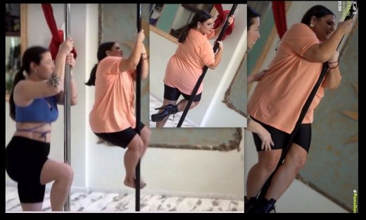 Η Δανάη Μπάρκα κάνει… pole dancing