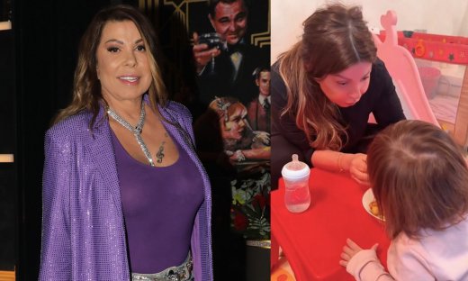 Άντζελα Δημητρίου: Ταΐζει στο στόμα την εγγονή της και... λιώνει! - «Πώς τη λένε τη γιαγιά;»