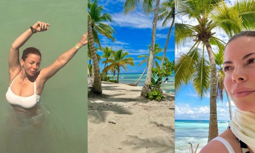 Σε νησί της Καραϊβικής η Αντελίνα Βαρθακούρη - Οι μαγικές εικόνες & οι πόζες με τις κόρες της