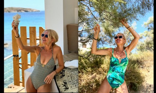 Μαρία Μπεκατώρου: Λατρεύει τα ολόσωμα μαγιό και συνεχίζουμε να τα μετράμε – Κομψή στην παραλία