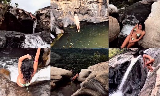 Η Ευγενία Σαμαρά μας έκοψε την ανάσα - Οι βουτιές σε φυσικές πισίνες στη Σρι Λάνκα