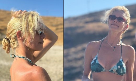 Ζέτα Μακρυπούλια: Με μπικίνι, χωρίς ίχνος μακιγιάζ και το αλάτι της θάλασσας στα μαλλιά