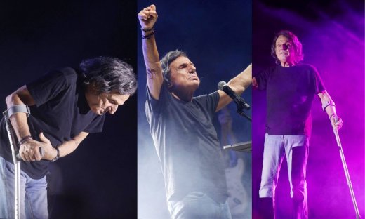 Βασίλης Παπακωνσταντίνου: Με πατερίτσα στη συναυλία του στο Ναύπλιο, μετά το ατύχημα