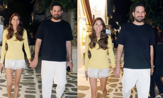 Για πρώτη φορά: Η Ηλιάνα Παπαγεωργίου χέρι-χέρι με τον σύντροφό της Γιάννη Καραβασάνη στη Μύκονο